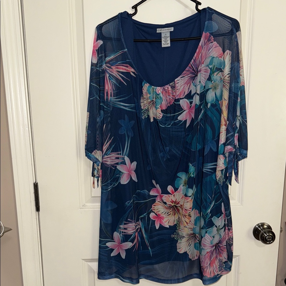 Catherines Elegant Blue Top